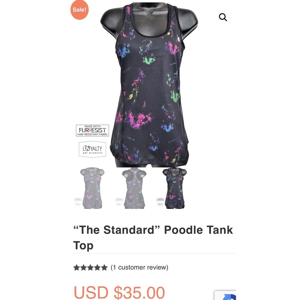 Poodle tank top size xs - Picture 1 of 5